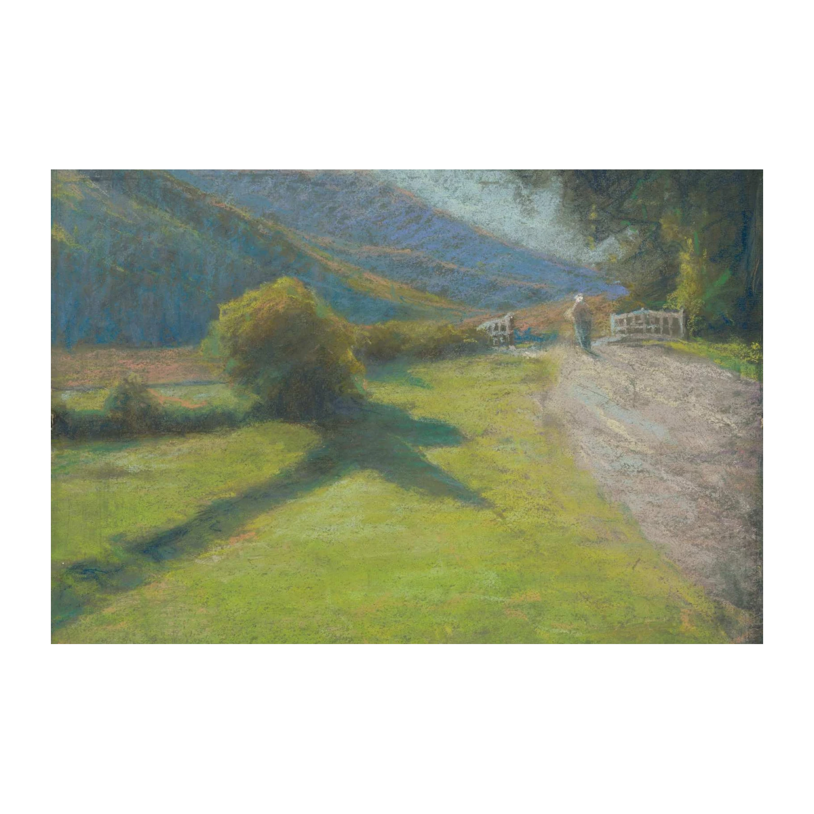 Serene Country Road Landscape Wall Art