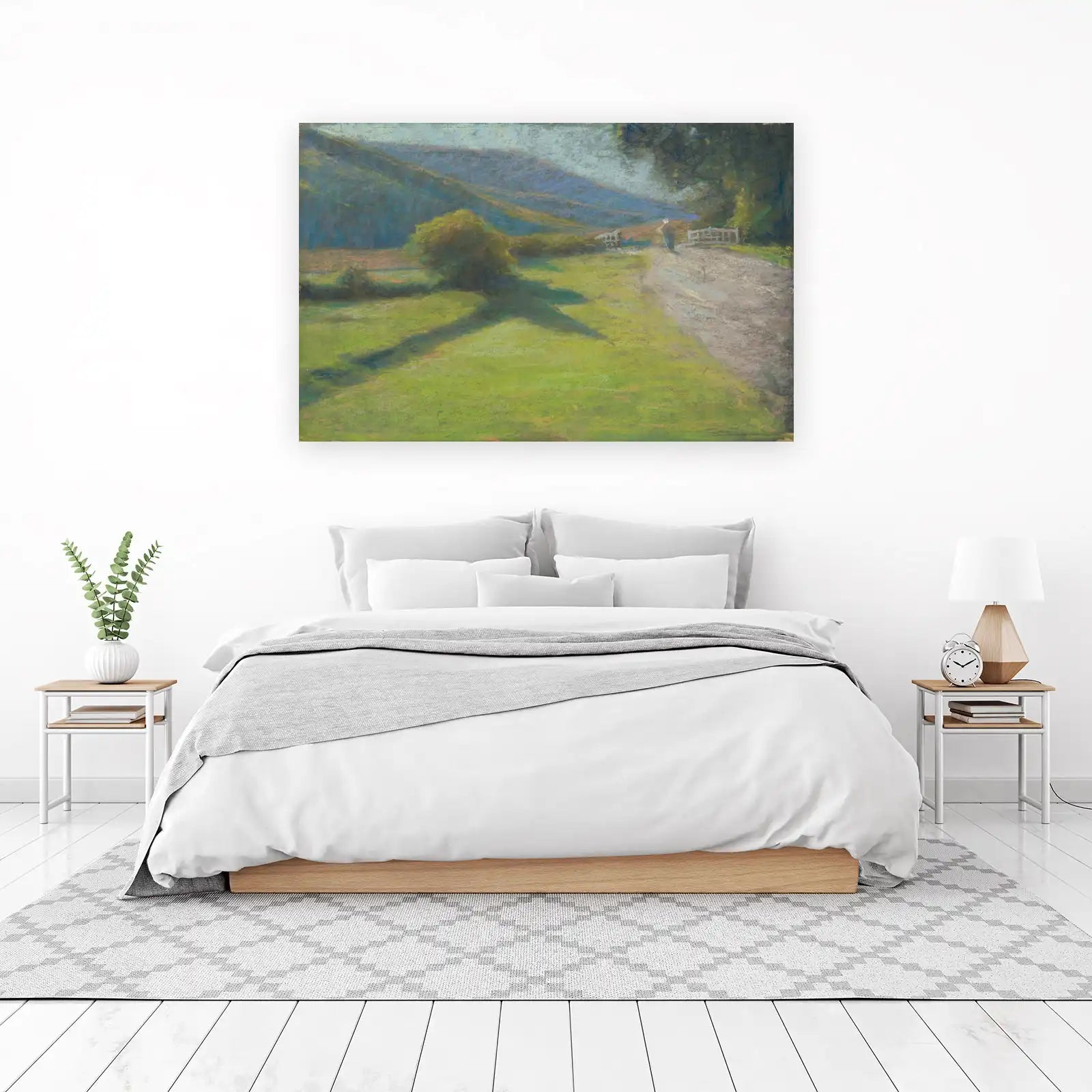 Serene Country Road Landscape Wall Art