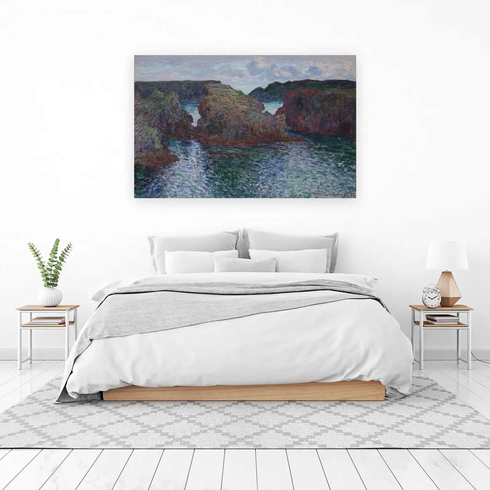 Coastal Cliffs & Waves Impressionist Wall Art