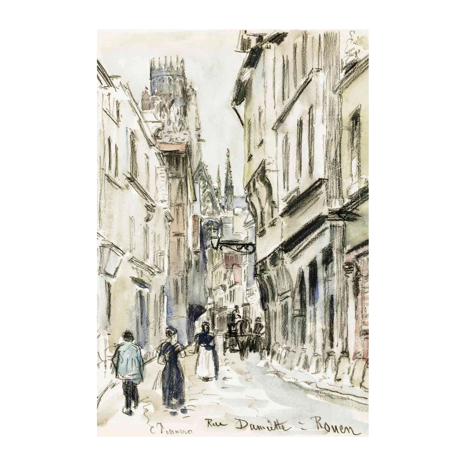 Vintage European Street Scene Wall Art