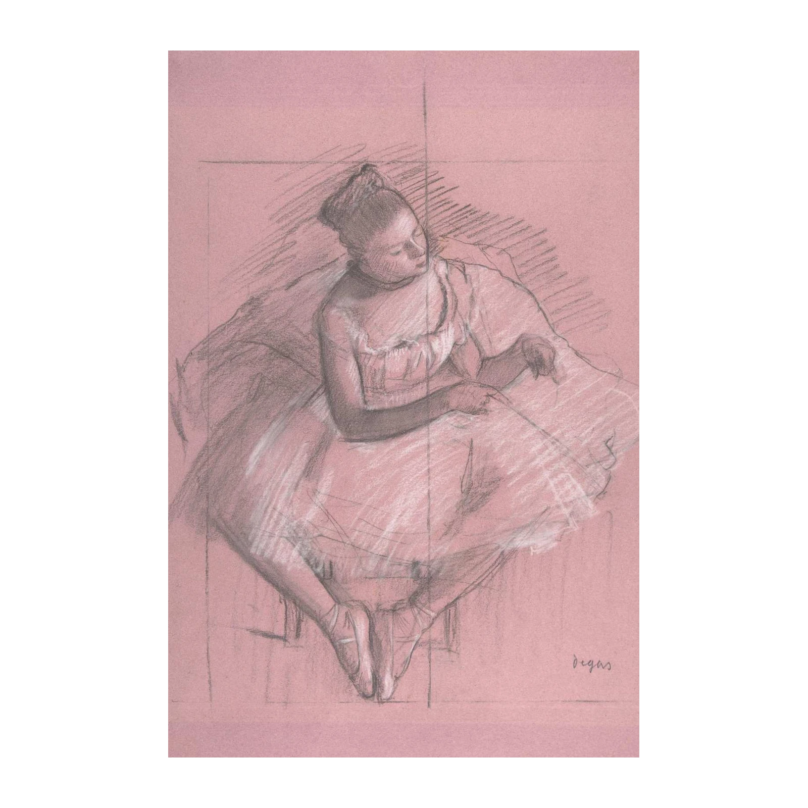 Elegant Ballerina Pose Sketch Wall Art