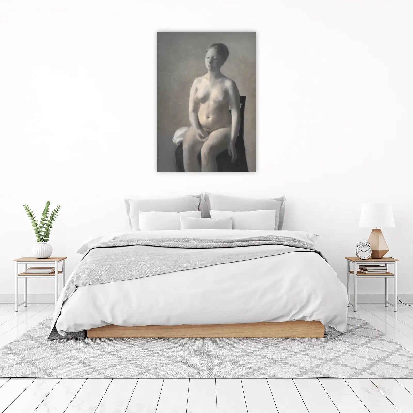 Serene Nude Woman Portrait Wall Art