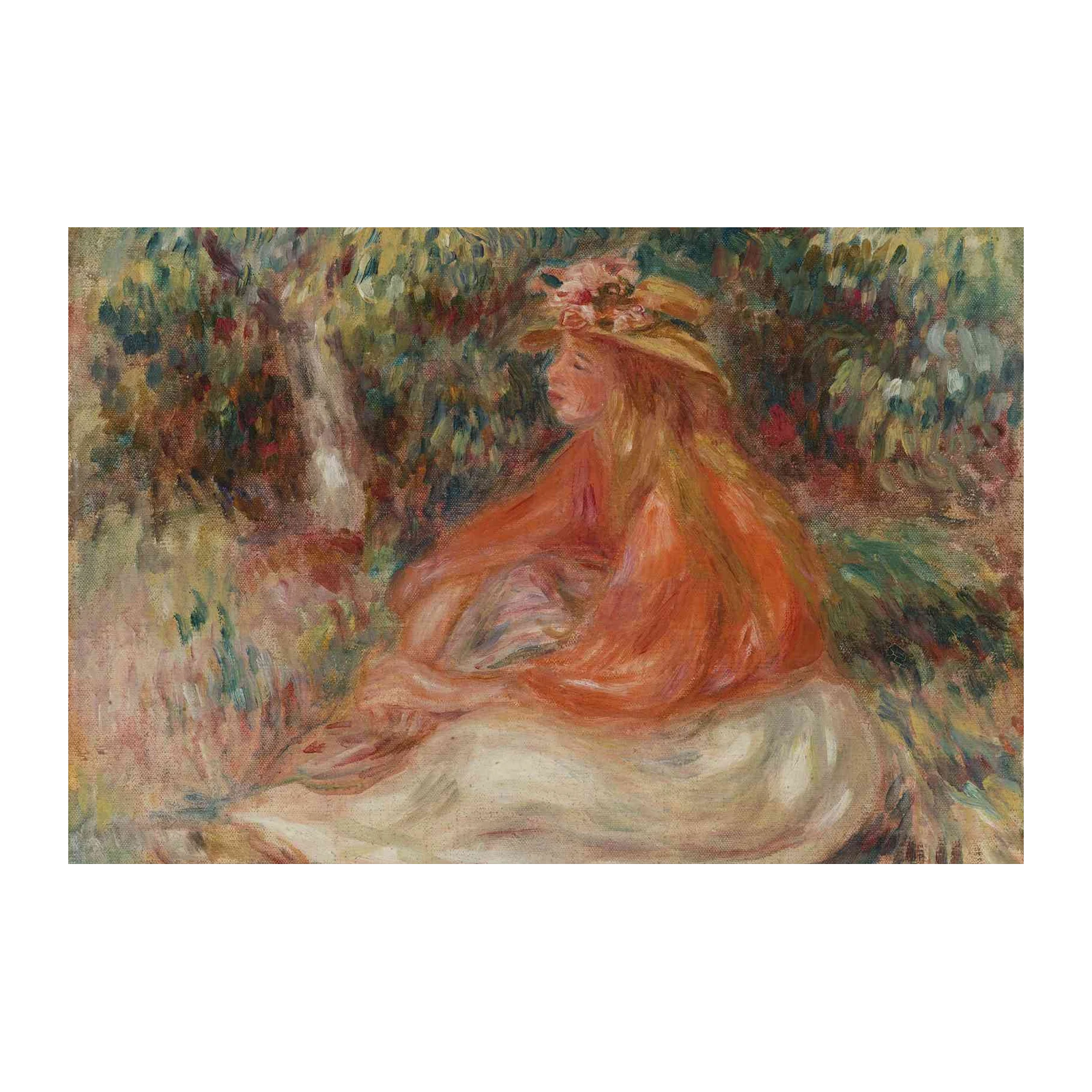 Impressionist Woman in Garden Wall Art