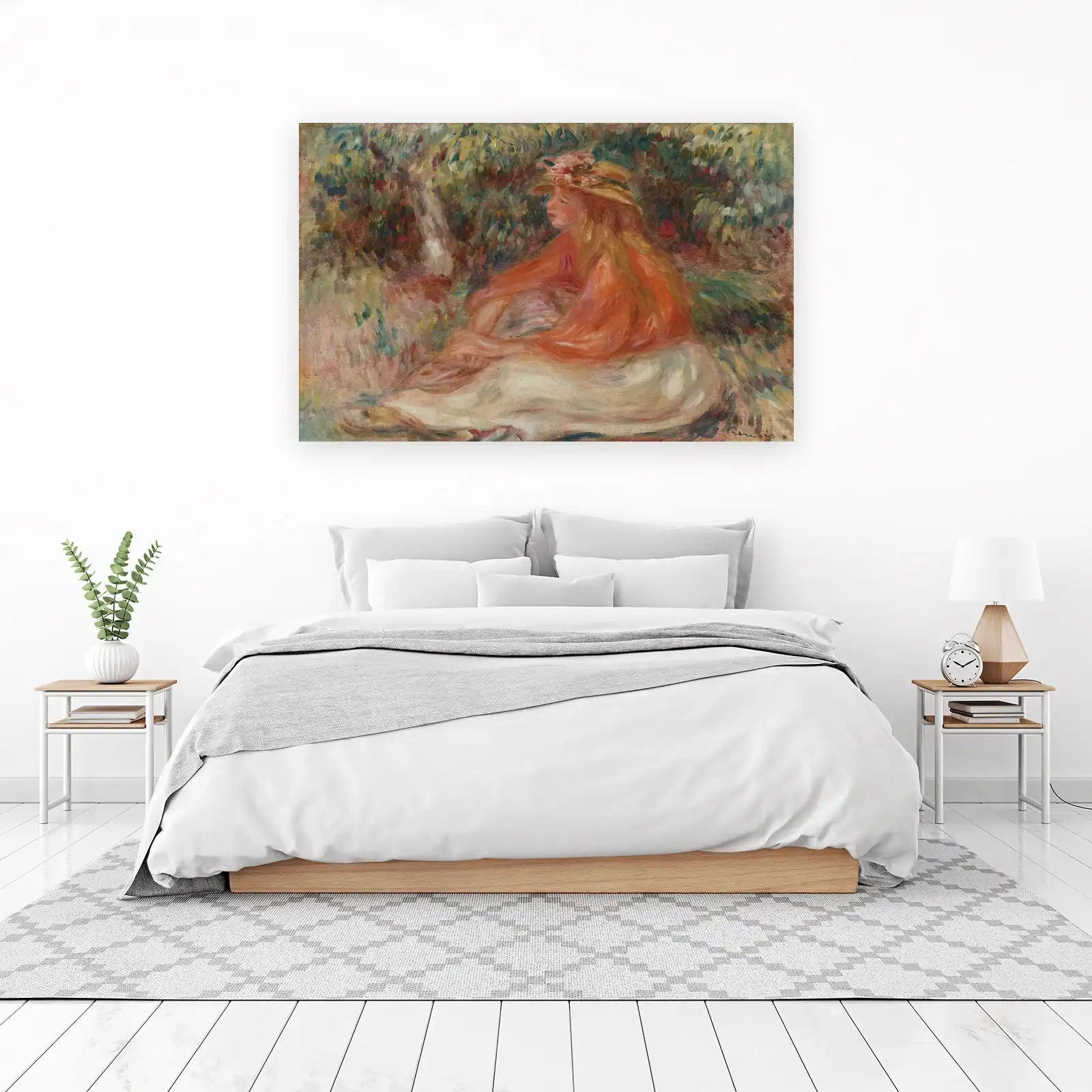 Impressionist Woman in Garden Wall Art