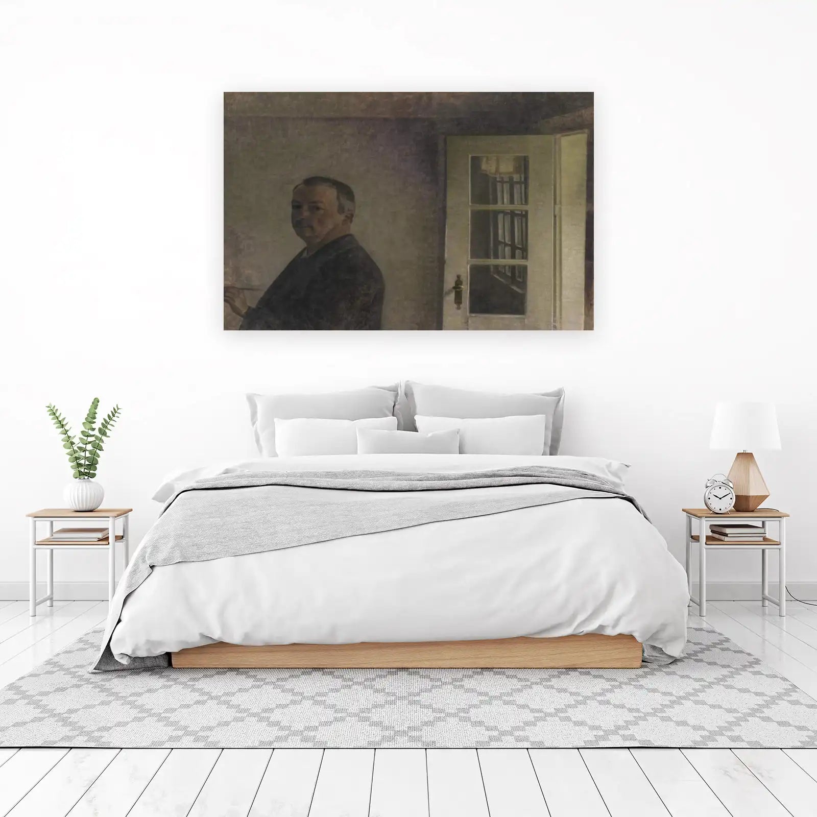 Introspective Self-Portrait Doorway Wall Art