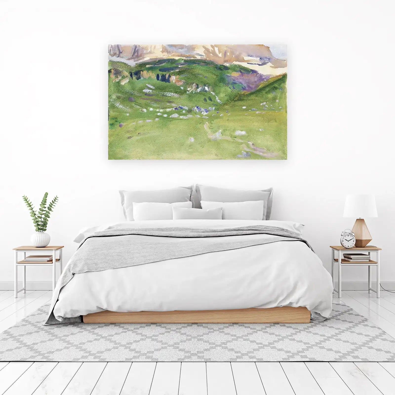 Vibrant Meadow Landscape Wall Art