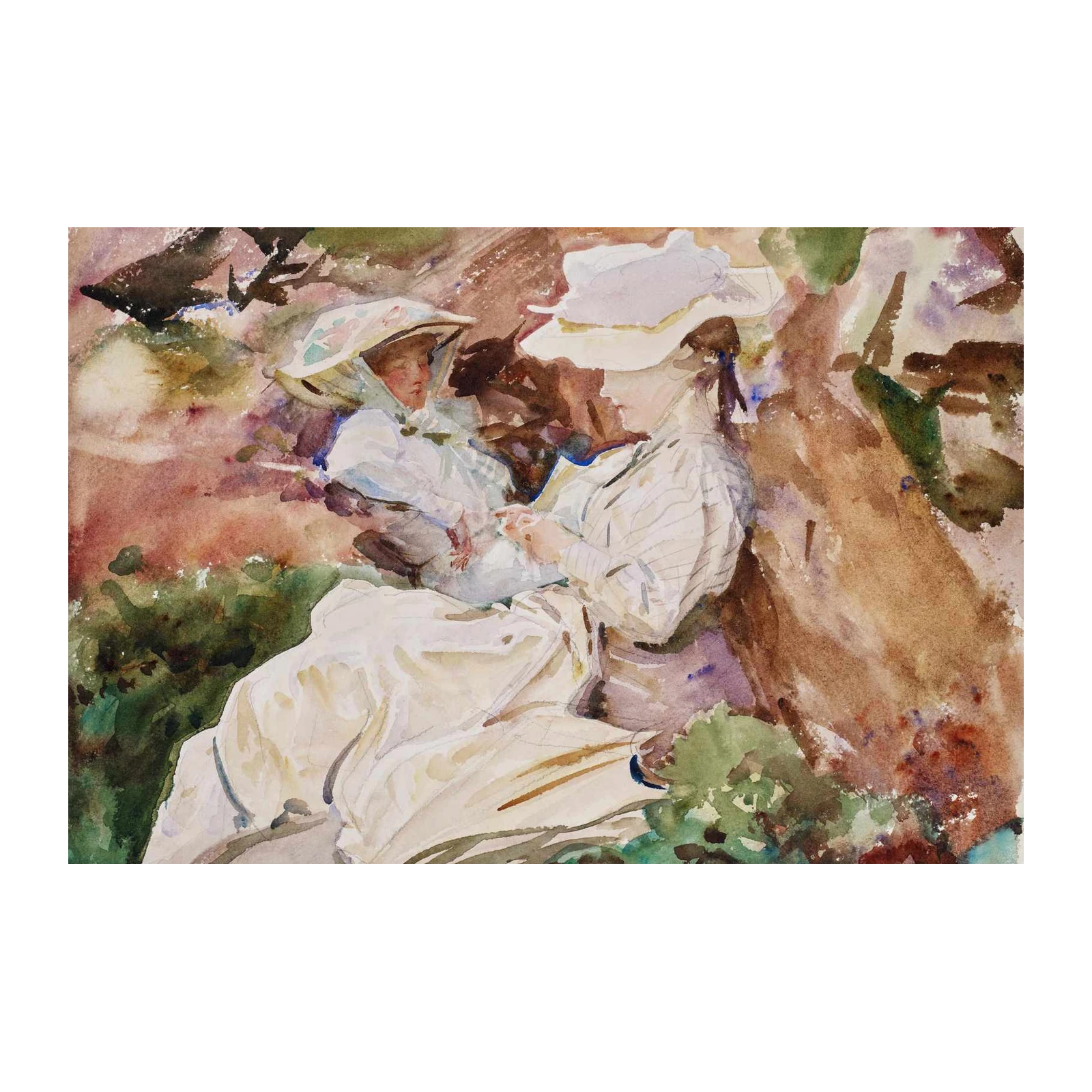 Vintage Ladies Leisure Watercolor Wall Art
