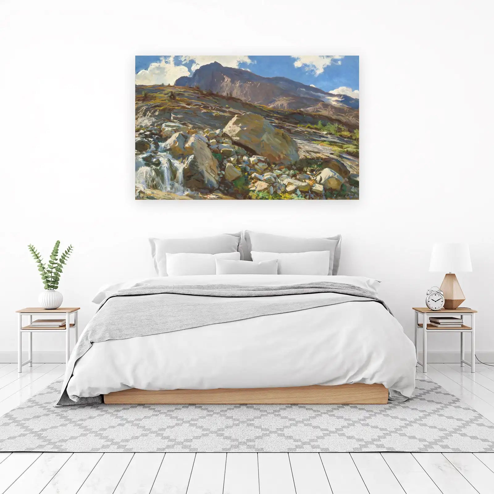 Majestic Mountain Landscape Oil Painting Wall Art