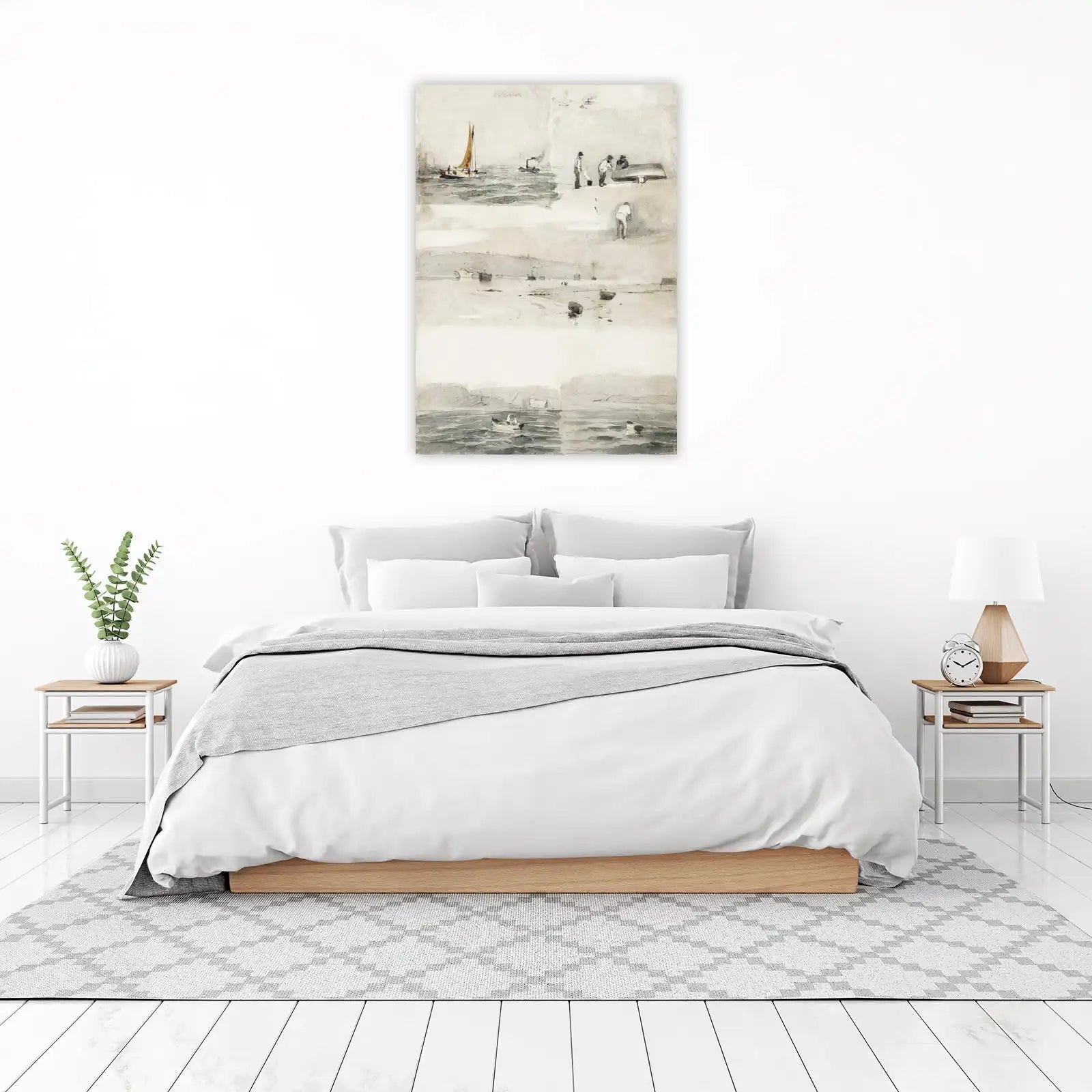 Seaside Harbor Sketches Wall Art