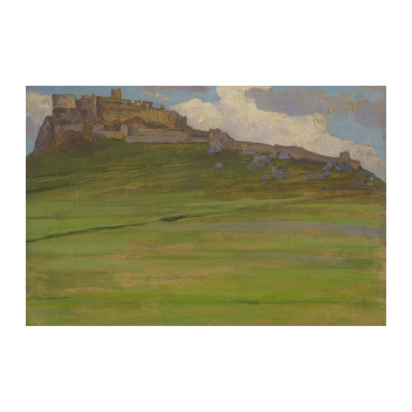 Majestic Castle Landscape Vintage Wall Art