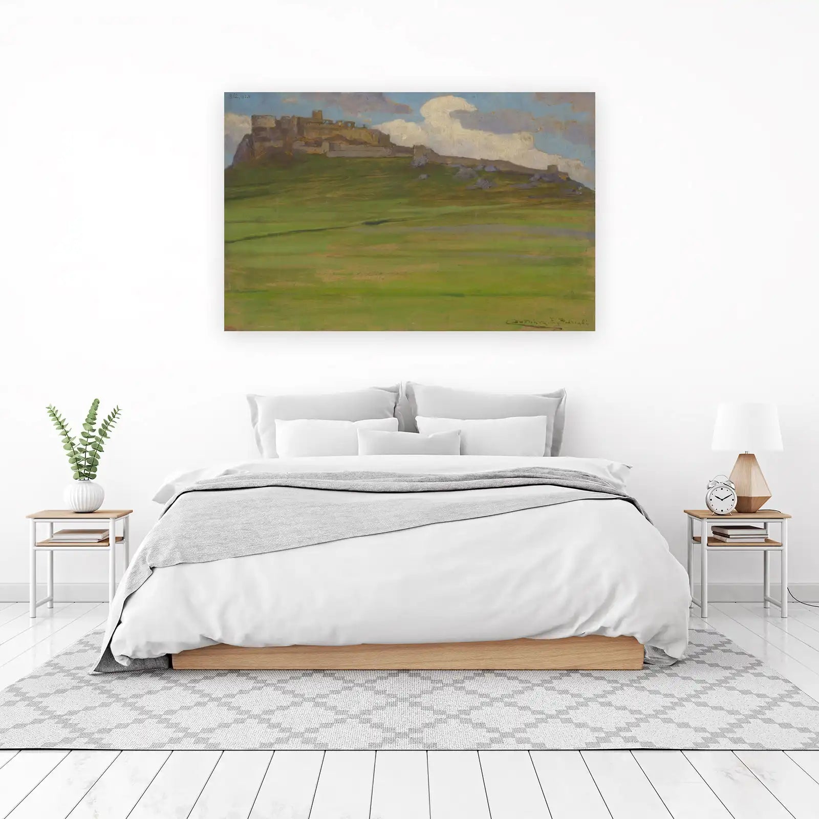 Majestic Castle Landscape Vintage Wall Art