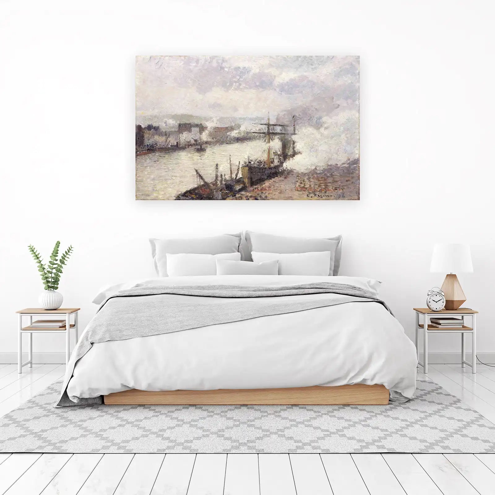 Impressionist Harbor Ships Wall Art