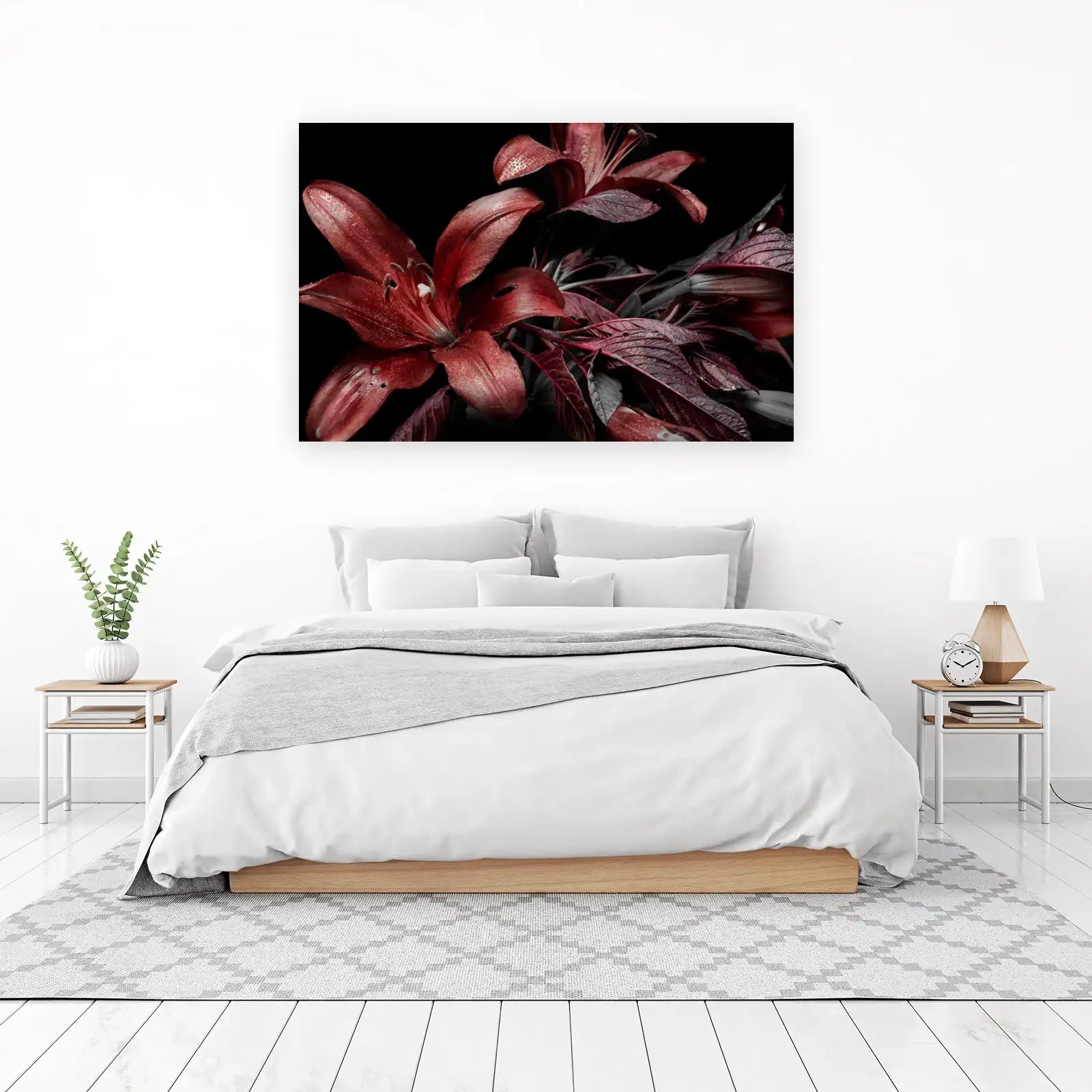 Crimson Lily Close-Up Wall Art