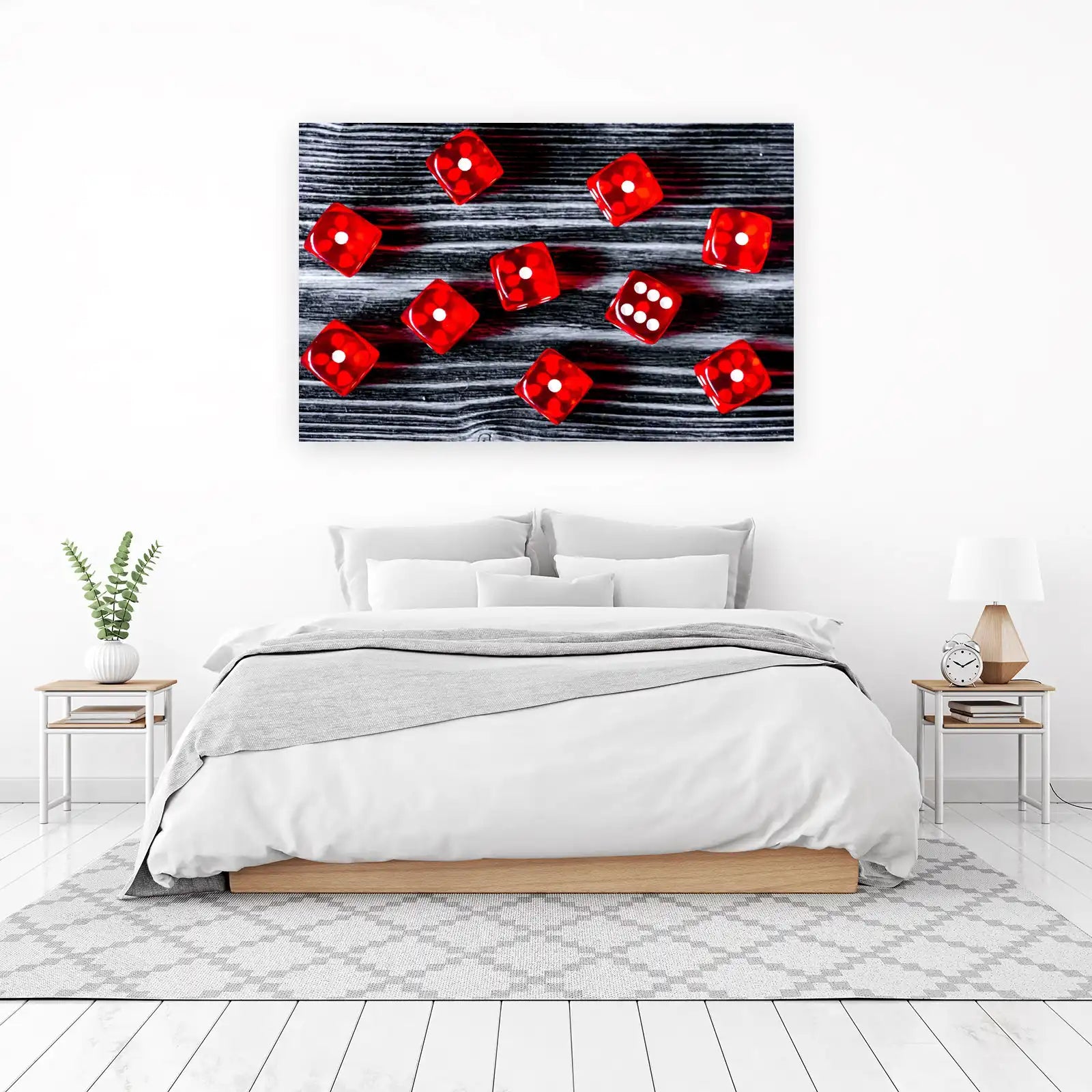 Lucky Red Dice Splash Wall Art