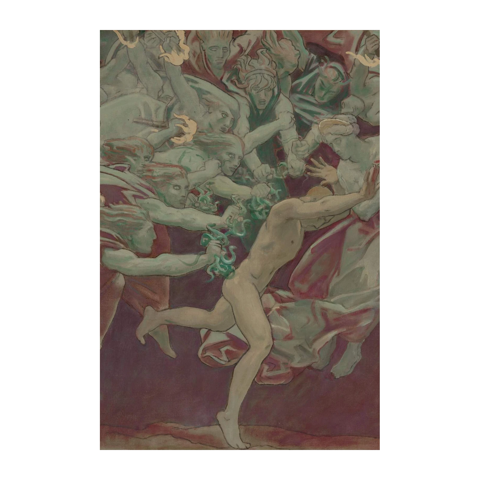 Mythological Struggle Perseus & Medusa Wall Art