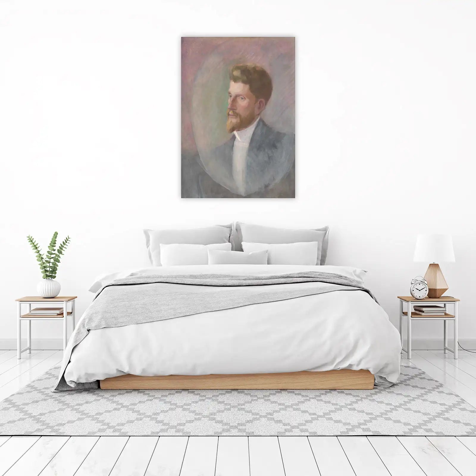 Classic Gentleman Portrait Oil Painting Wall Art