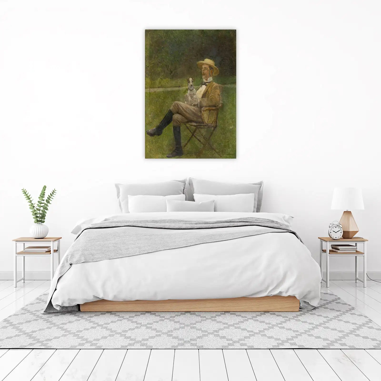 Vintage Gentleman & Dog Portrait Wall Art