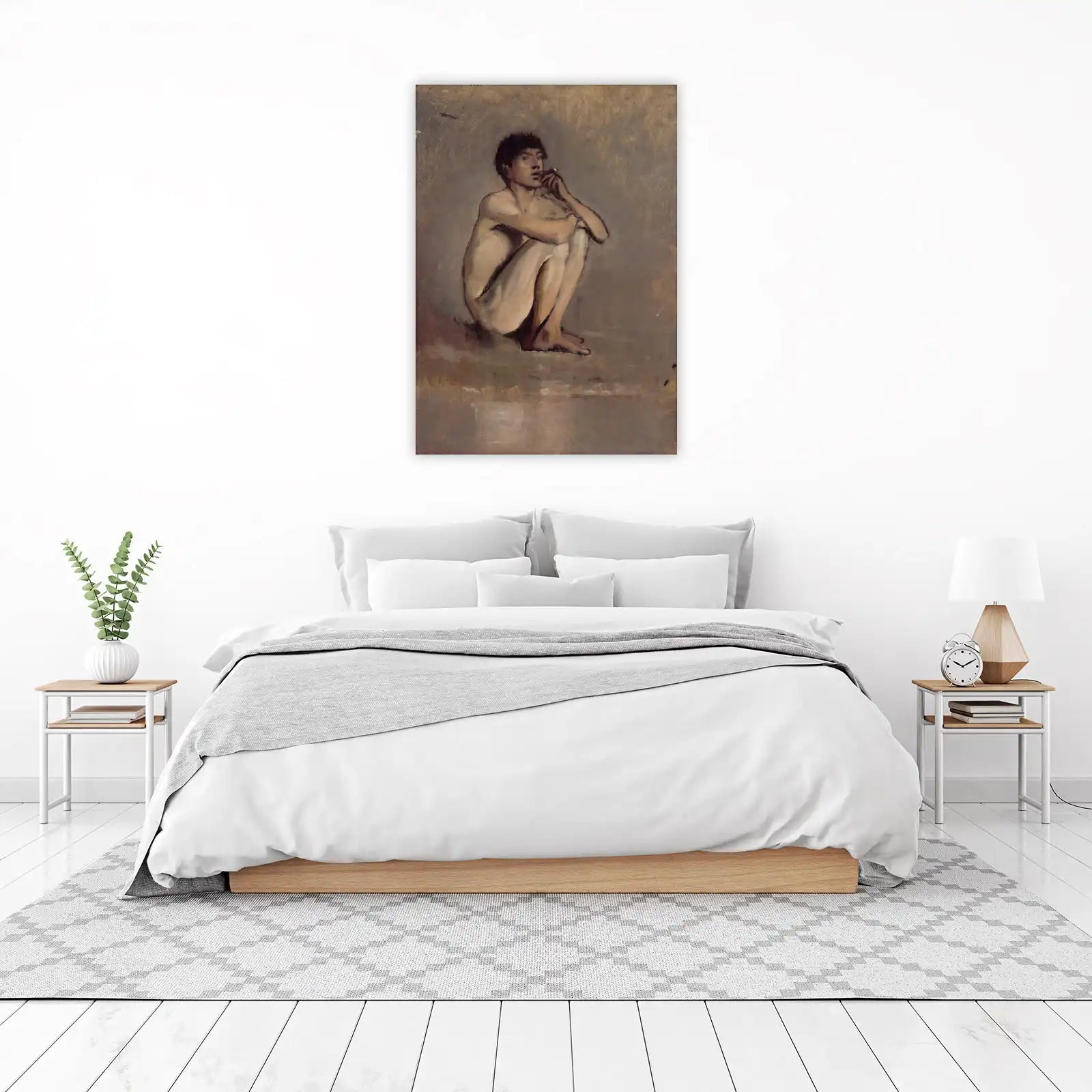 Pensive Young Man Seated Wall Art