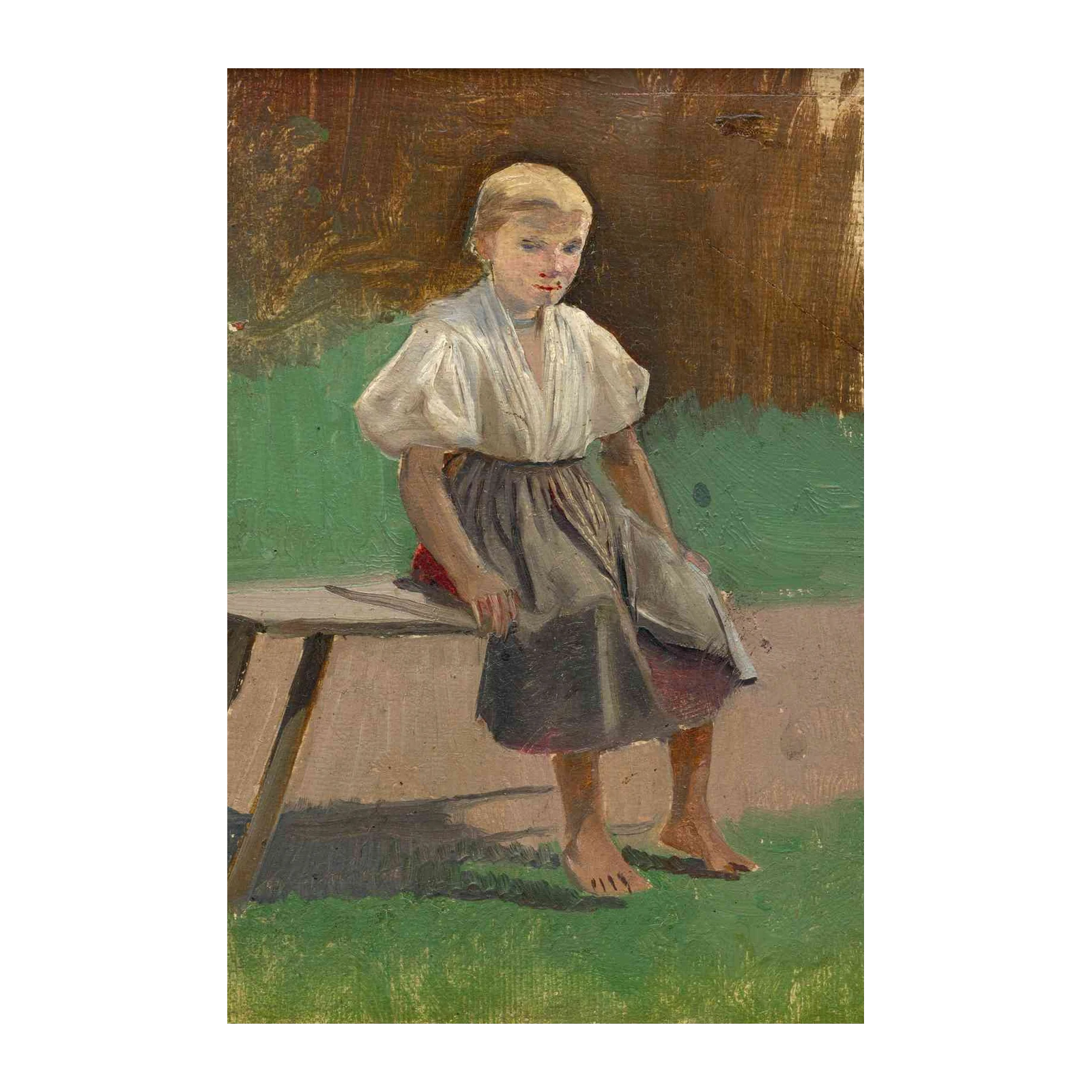Vintage Girl Portrait Wall Art Art