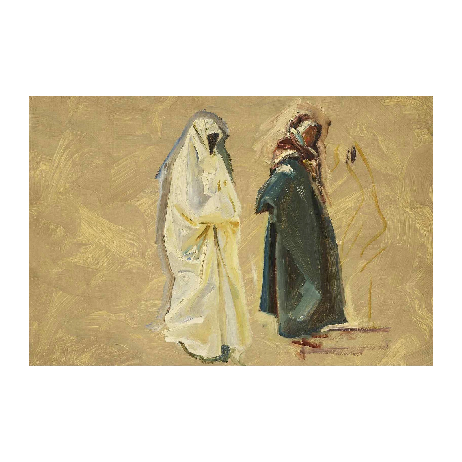Figures in Desert Landscape Wall Art