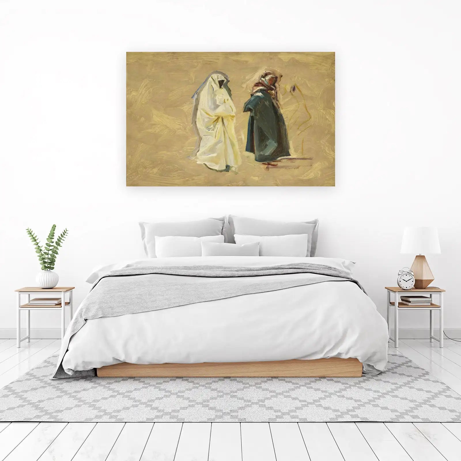 Figures in Desert Landscape Wall Art