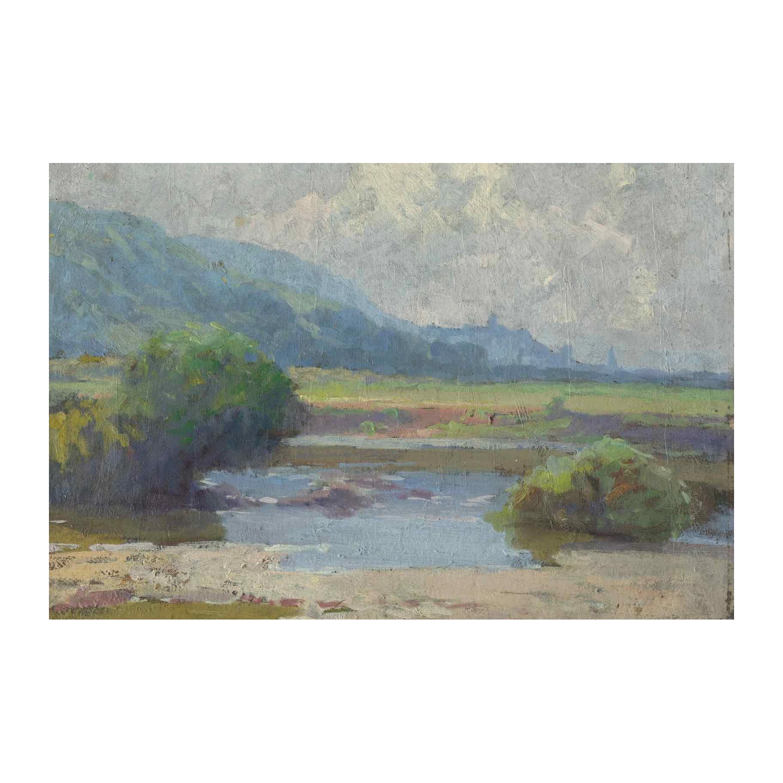 Serene Landscape Impressionist Oil Painting Wall Art