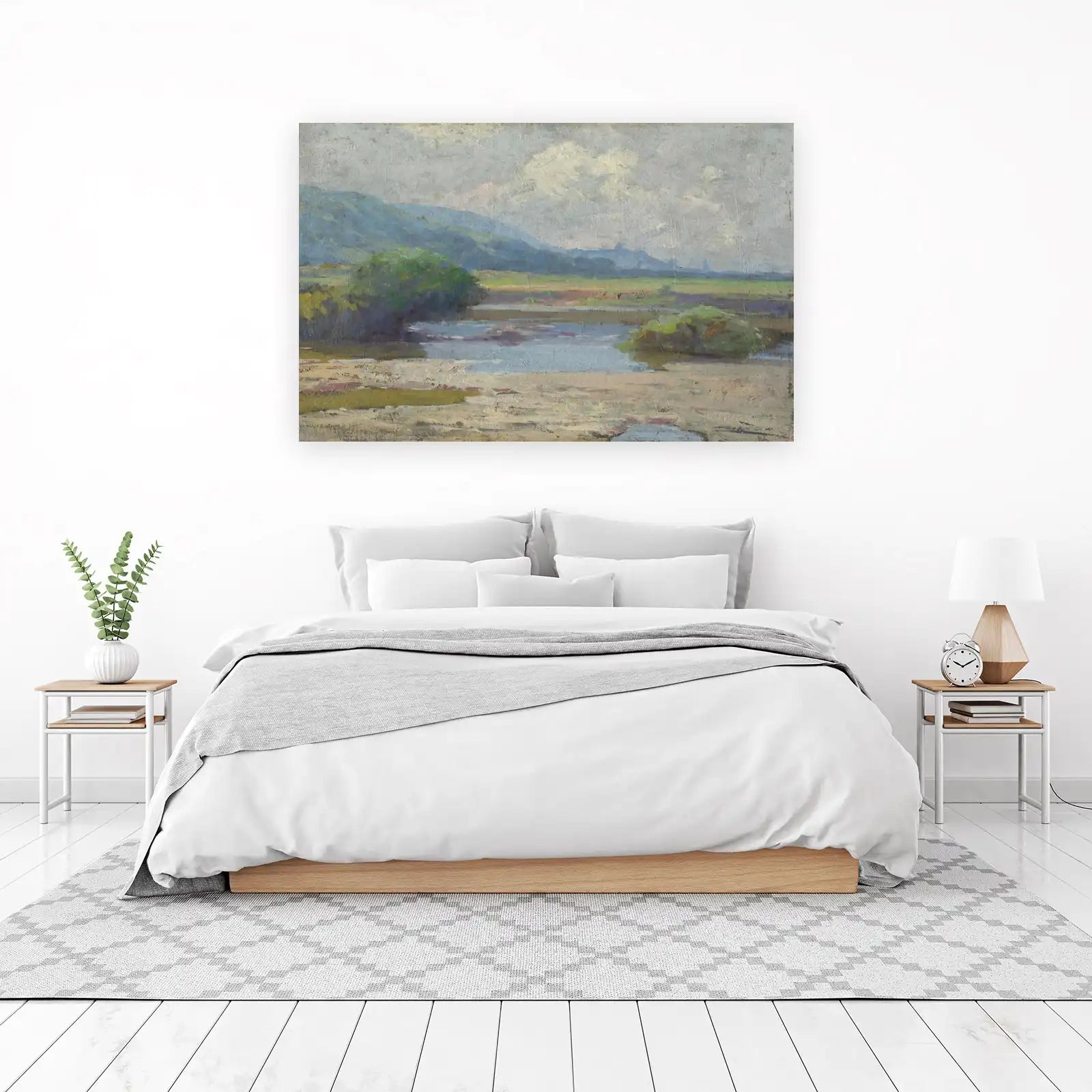 Serene Landscape Impressionist Oil Painting Wall Art
