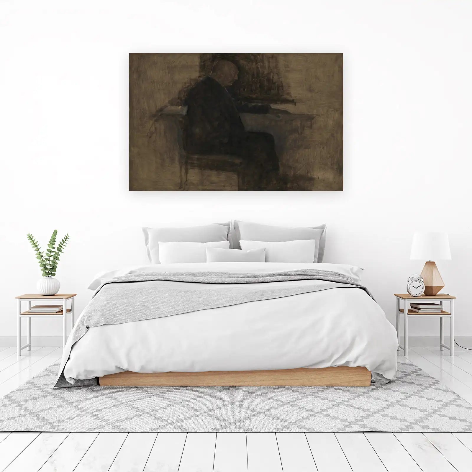 Mysterious Man Portrait Abstract Wall Art