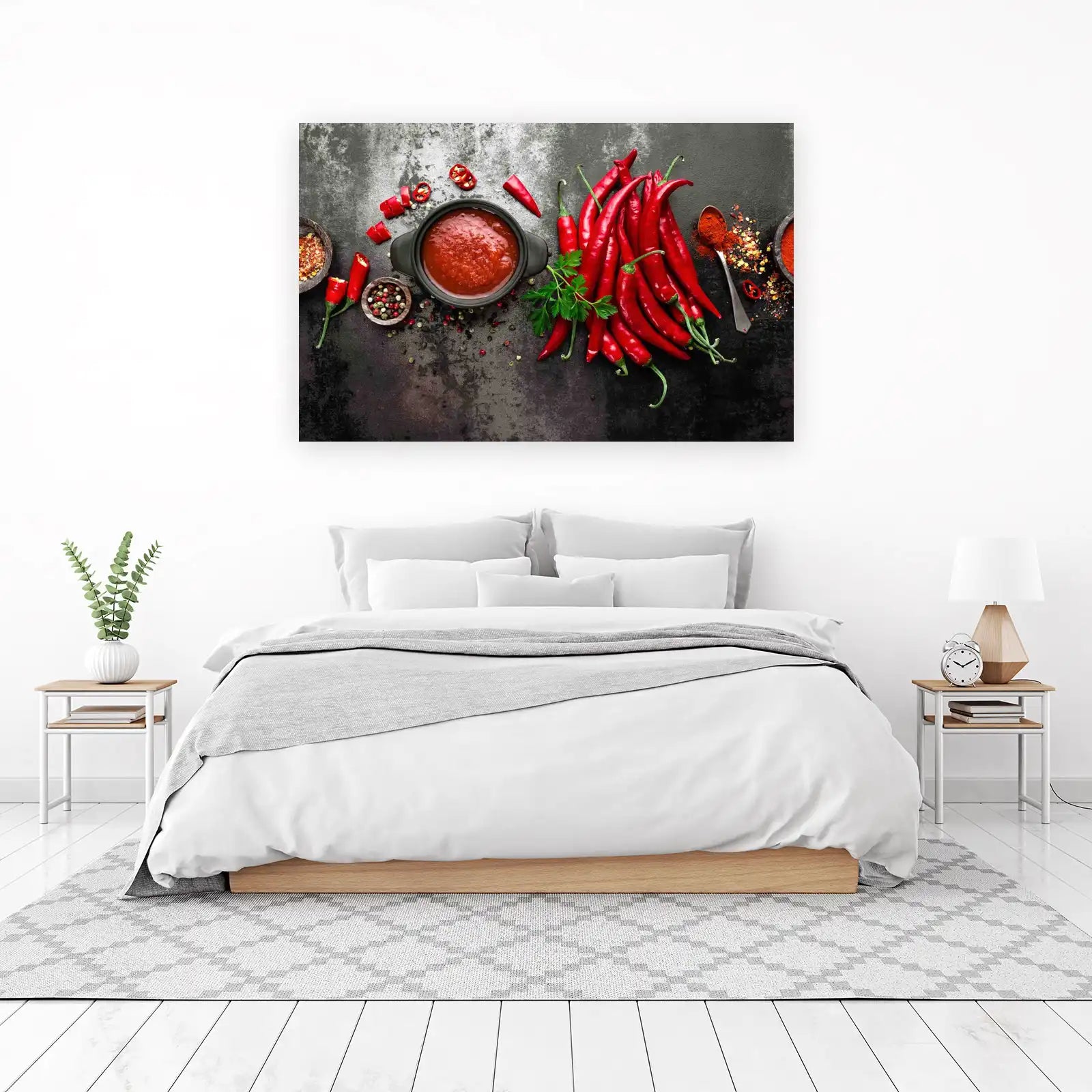 Spicy Red Chili & Sauce Arrangement Wall Art
