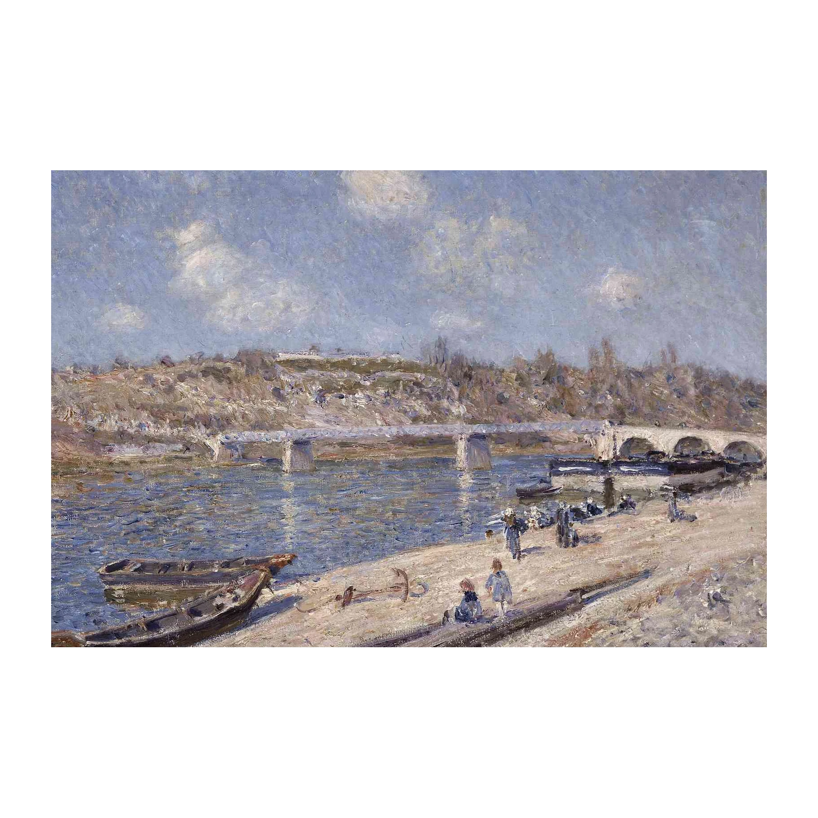 Riverside Scene Impressionist Wall Art