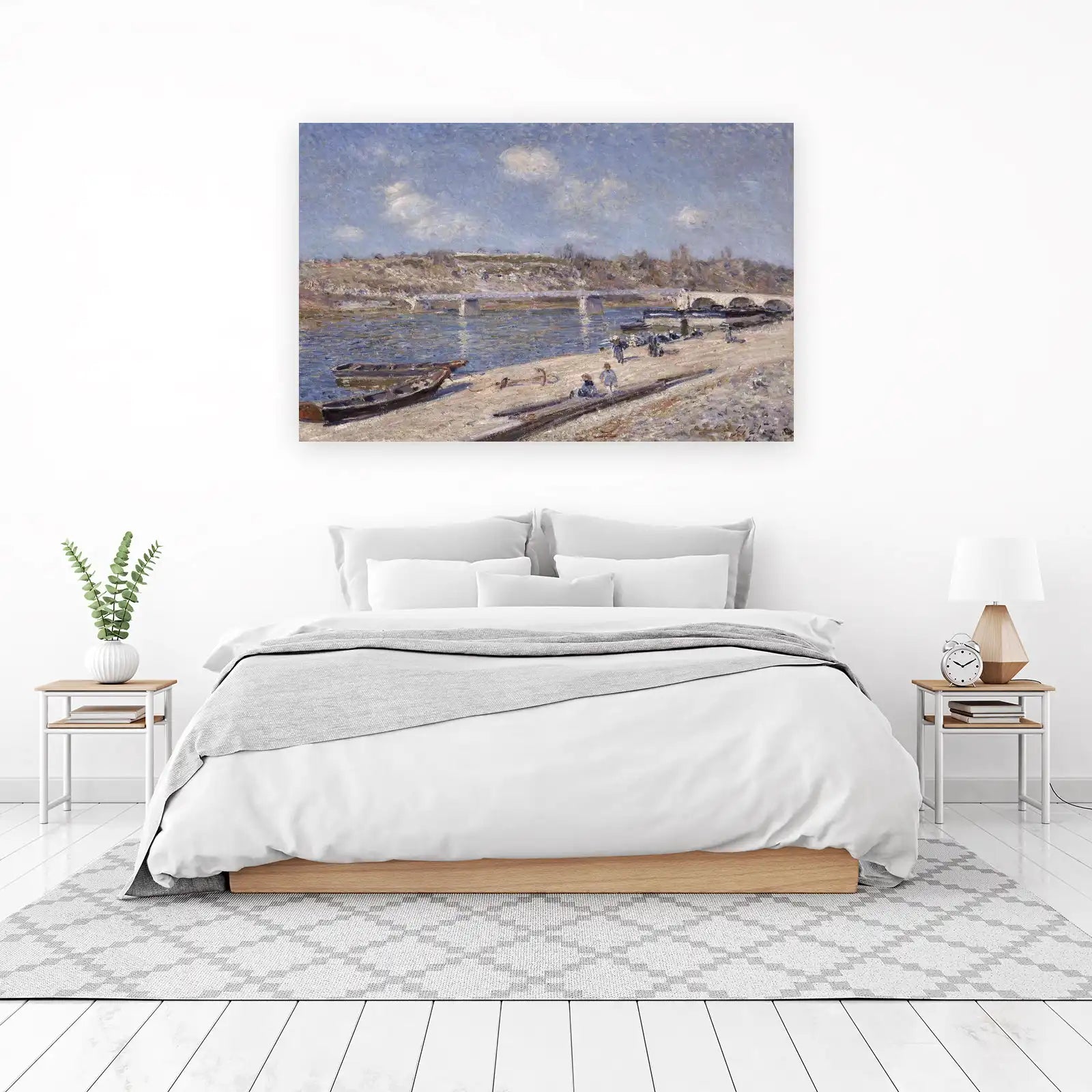 Riverside Scene Impressionist Wall Art