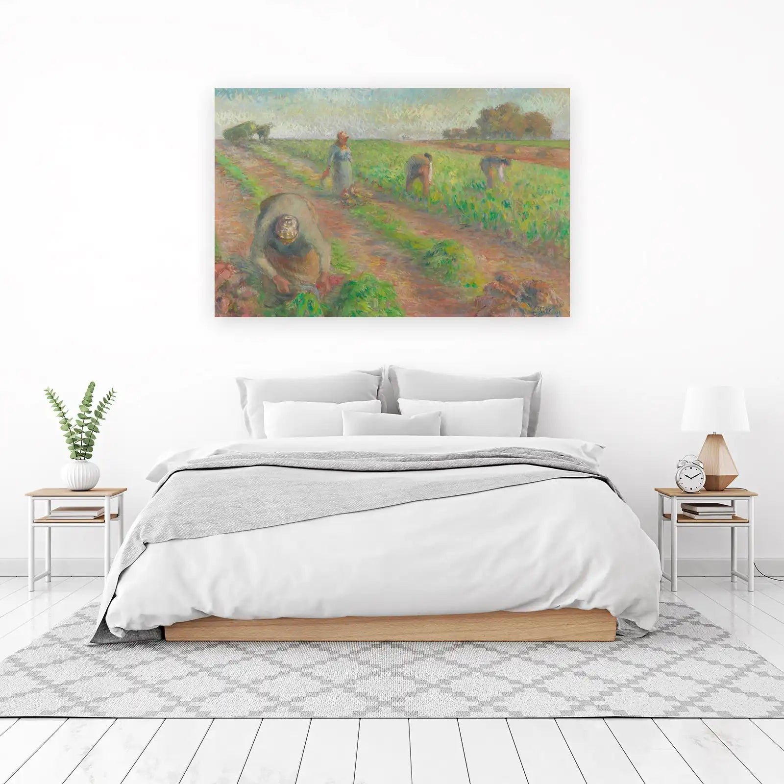 Farm Laborers Impressionist Field Wall Art