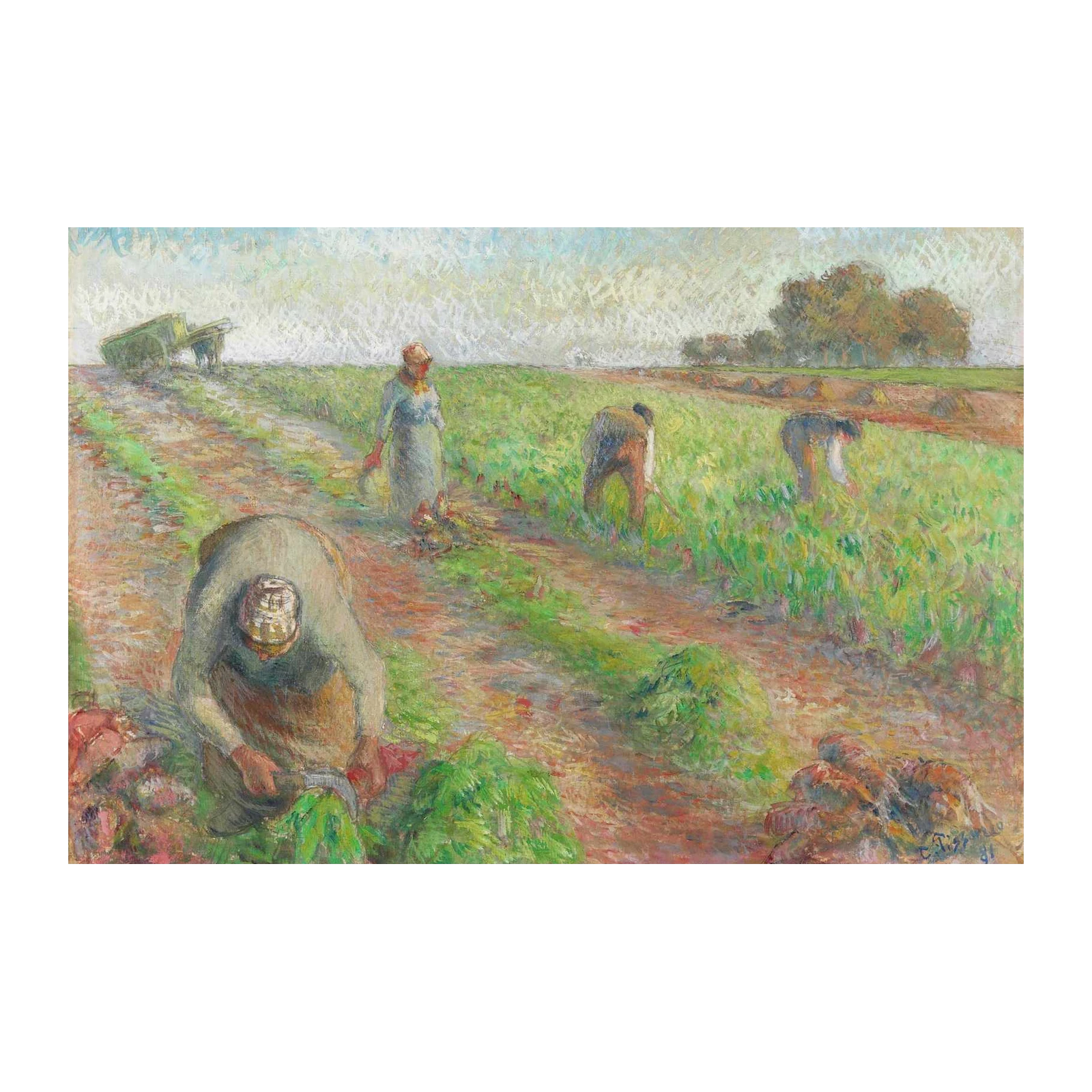 Impressionist Field Workers Wall Art