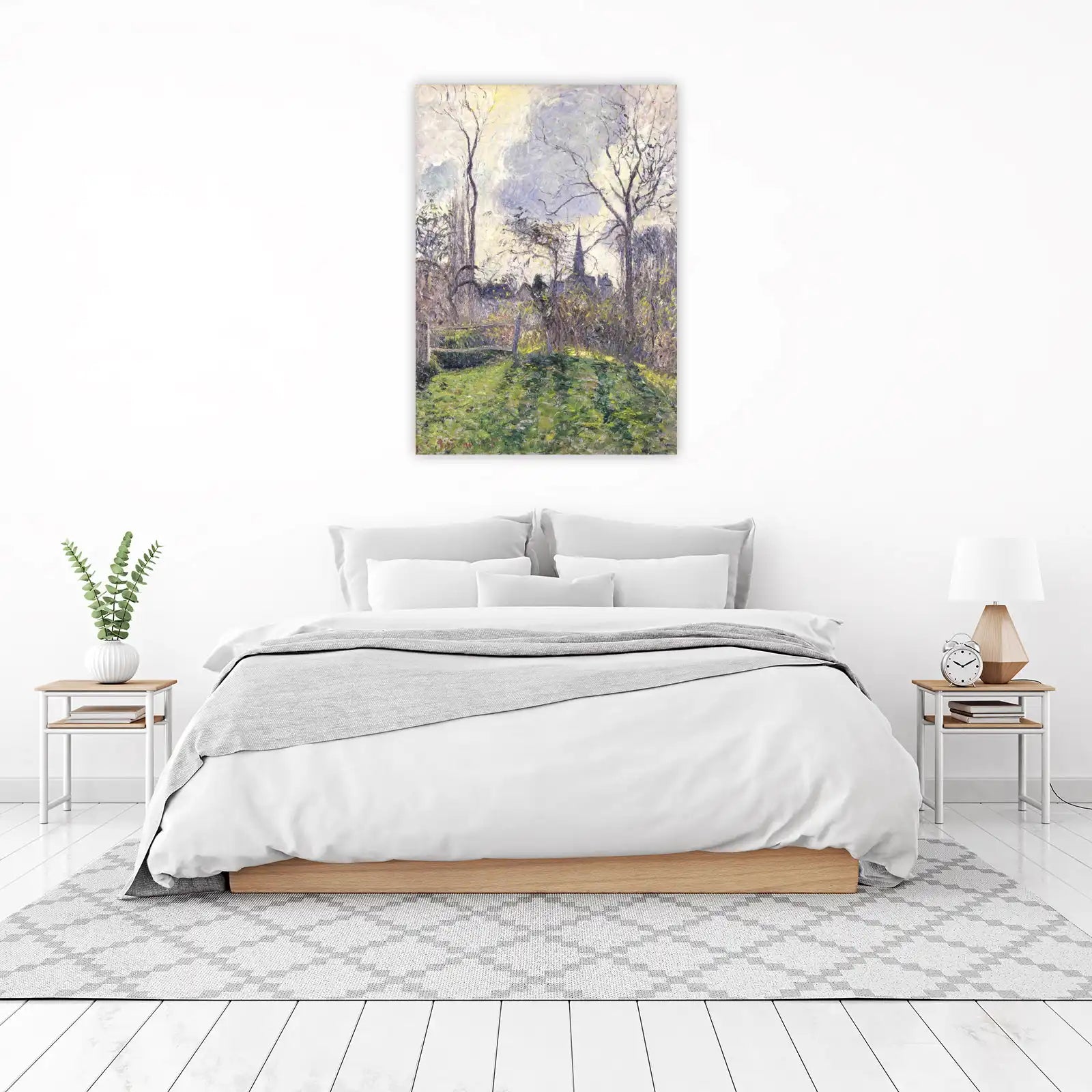 Impressionist Landscape with Church Tower Wall Art