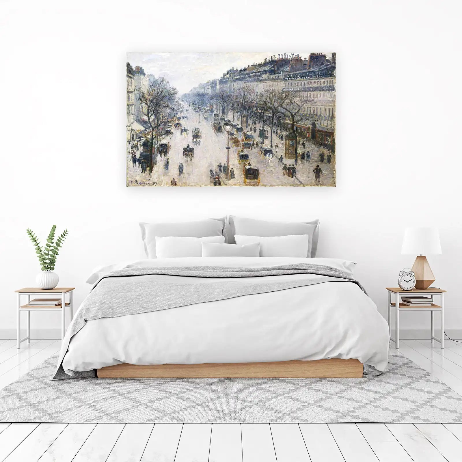 Parisian Winter Street Impressionist Wall Art