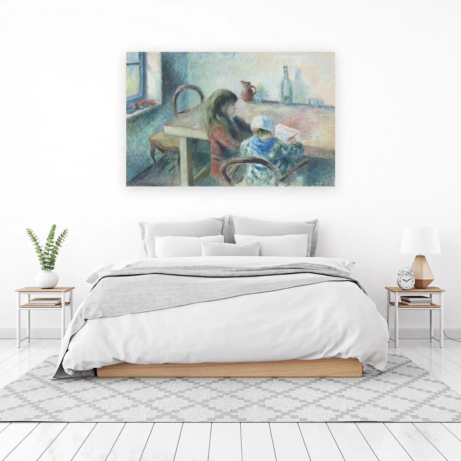 Peaceful Sisters Reading Wall Art