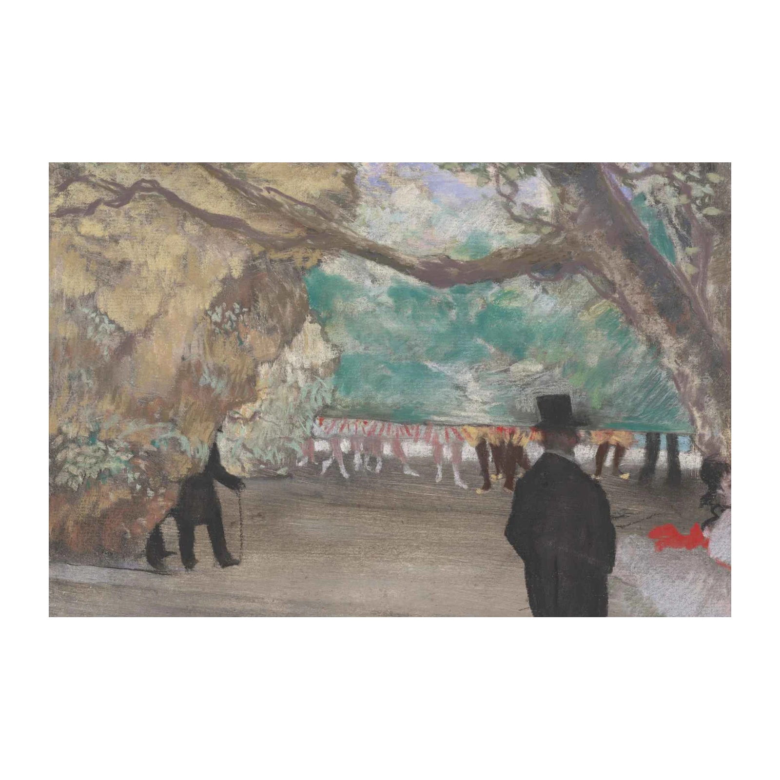 Impressionist Park Scene Wall Art