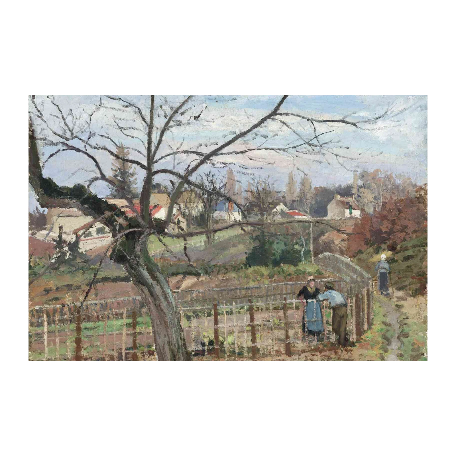 Impressionist Village Scene Wall Art