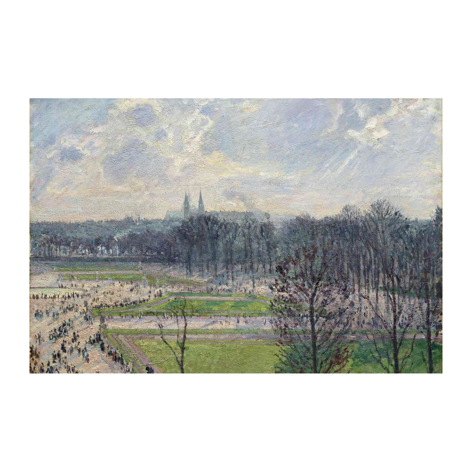 Impressionist Parisian Park Scene Wall Art