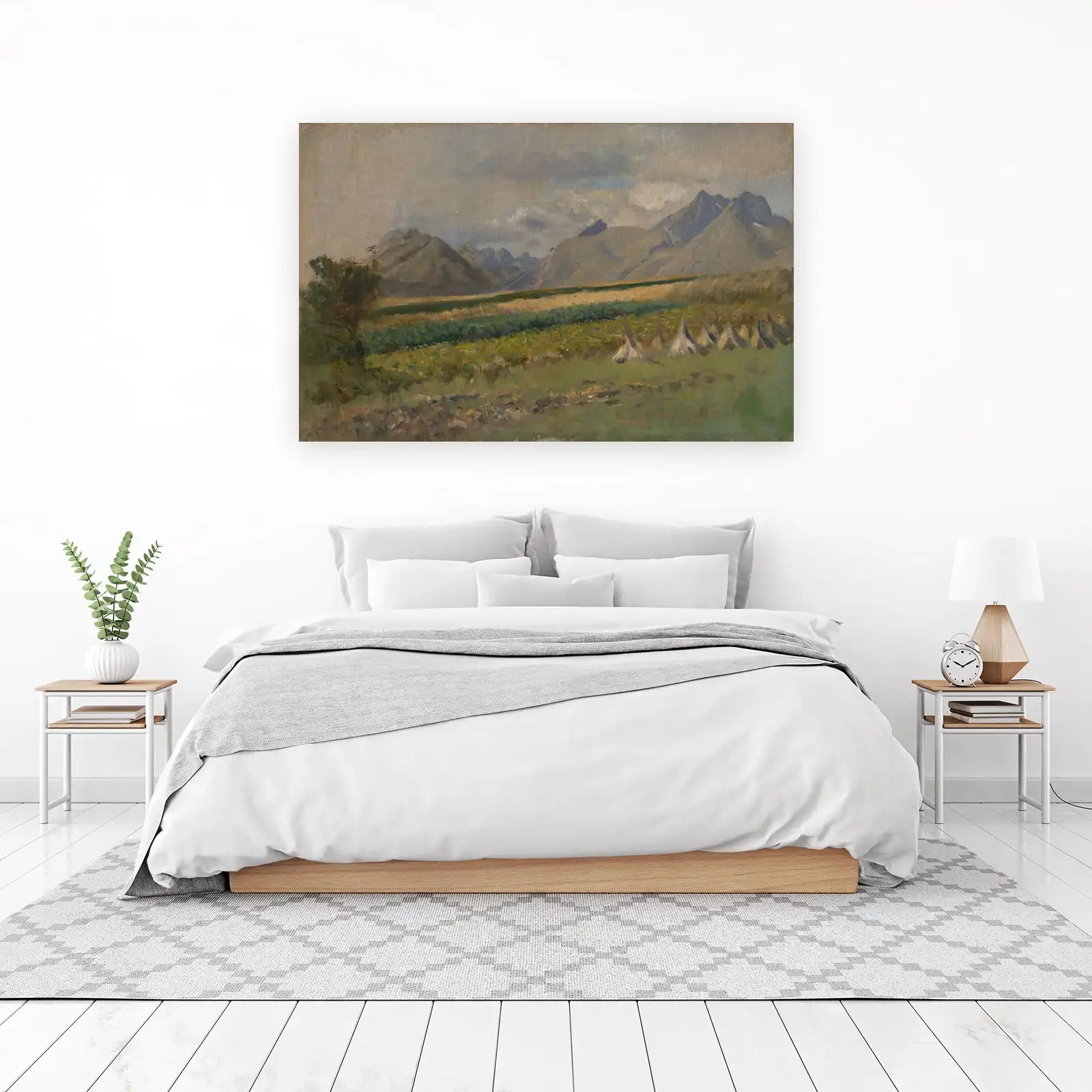 Majestic Mountain Landscape Oil Painting Wall Art
