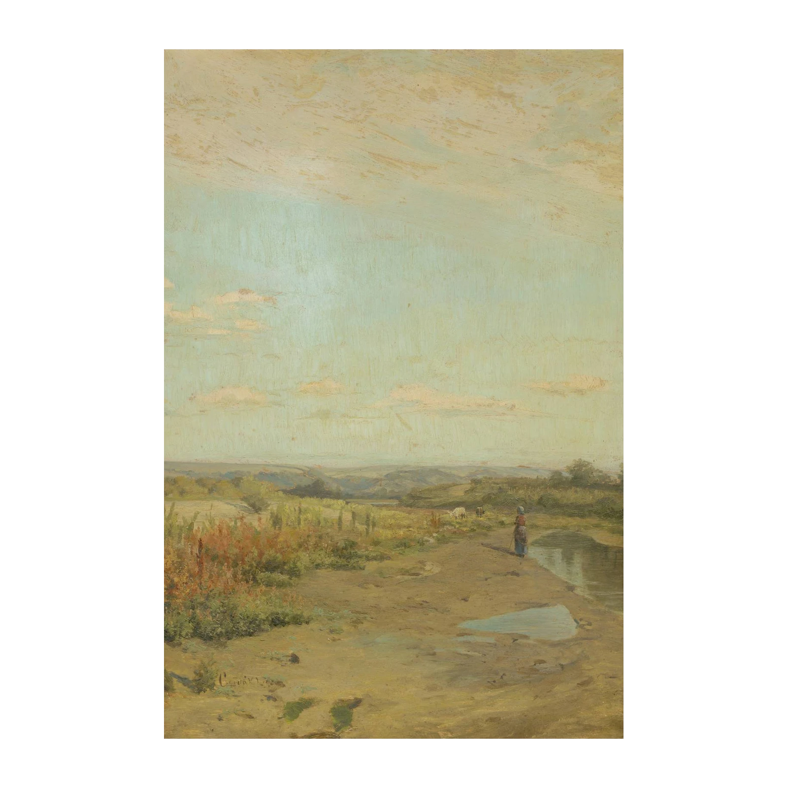 Serene Countryside Landscape Wall Art