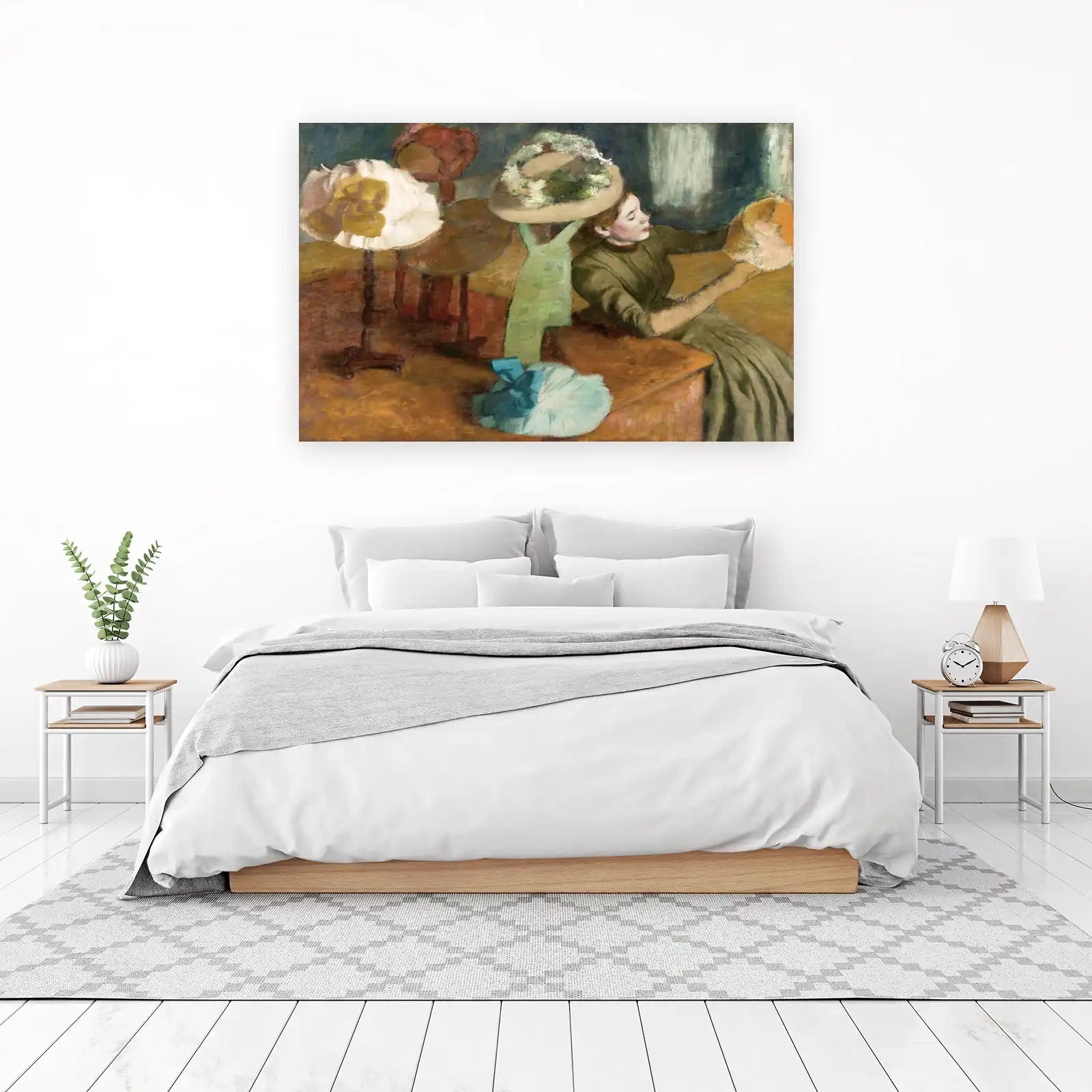 Woman Selecting a Hat Art Wall Art