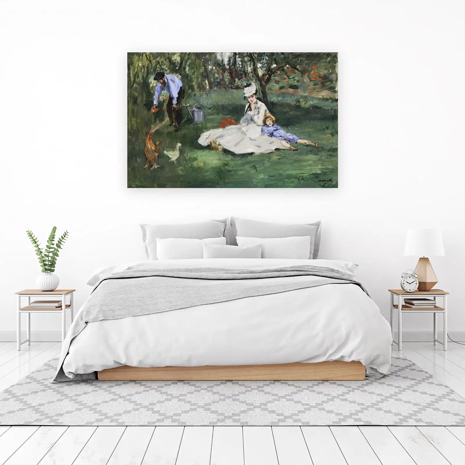 Impressionist Garden Scene Wall Art