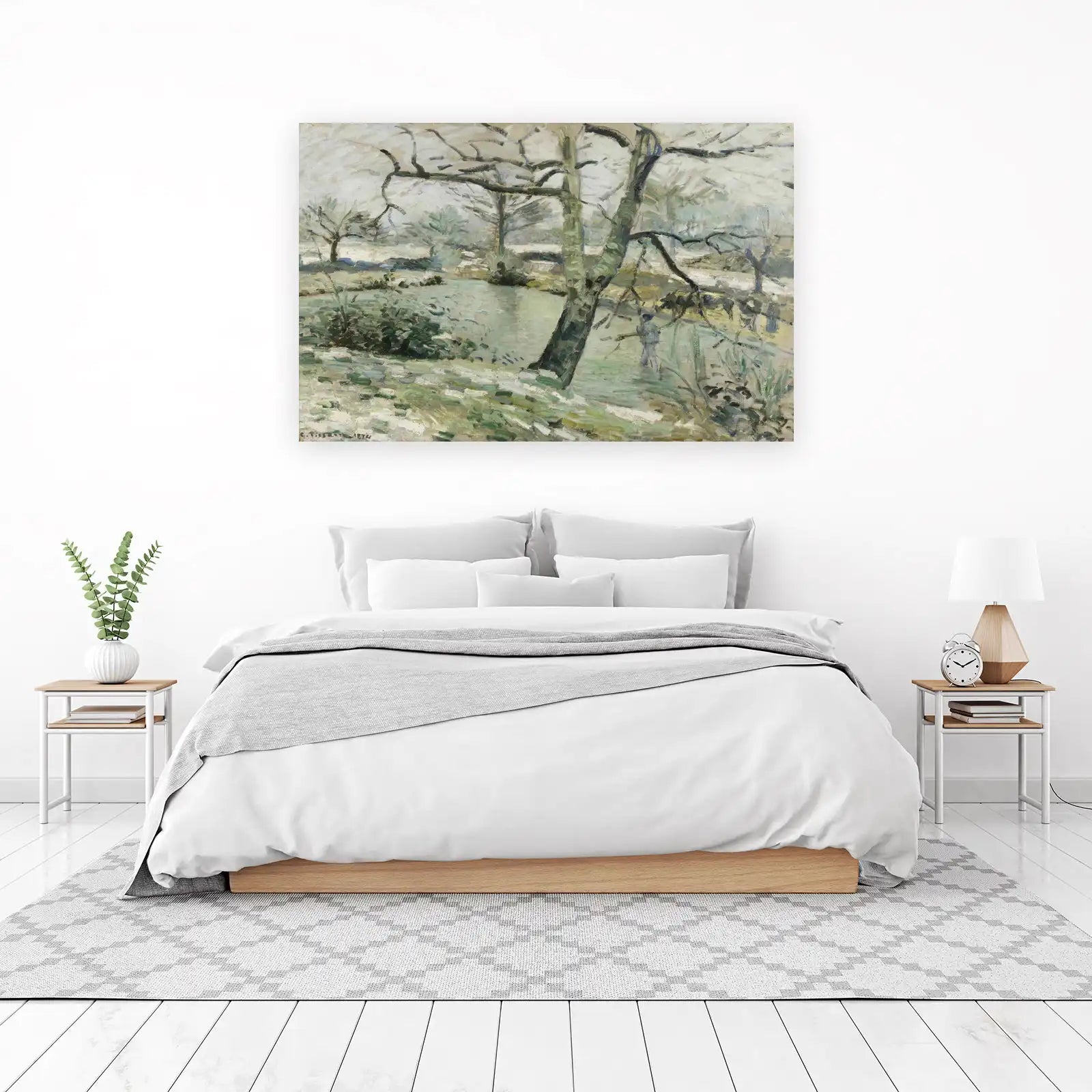Tranquil River Landscape Impressionist Wall Art