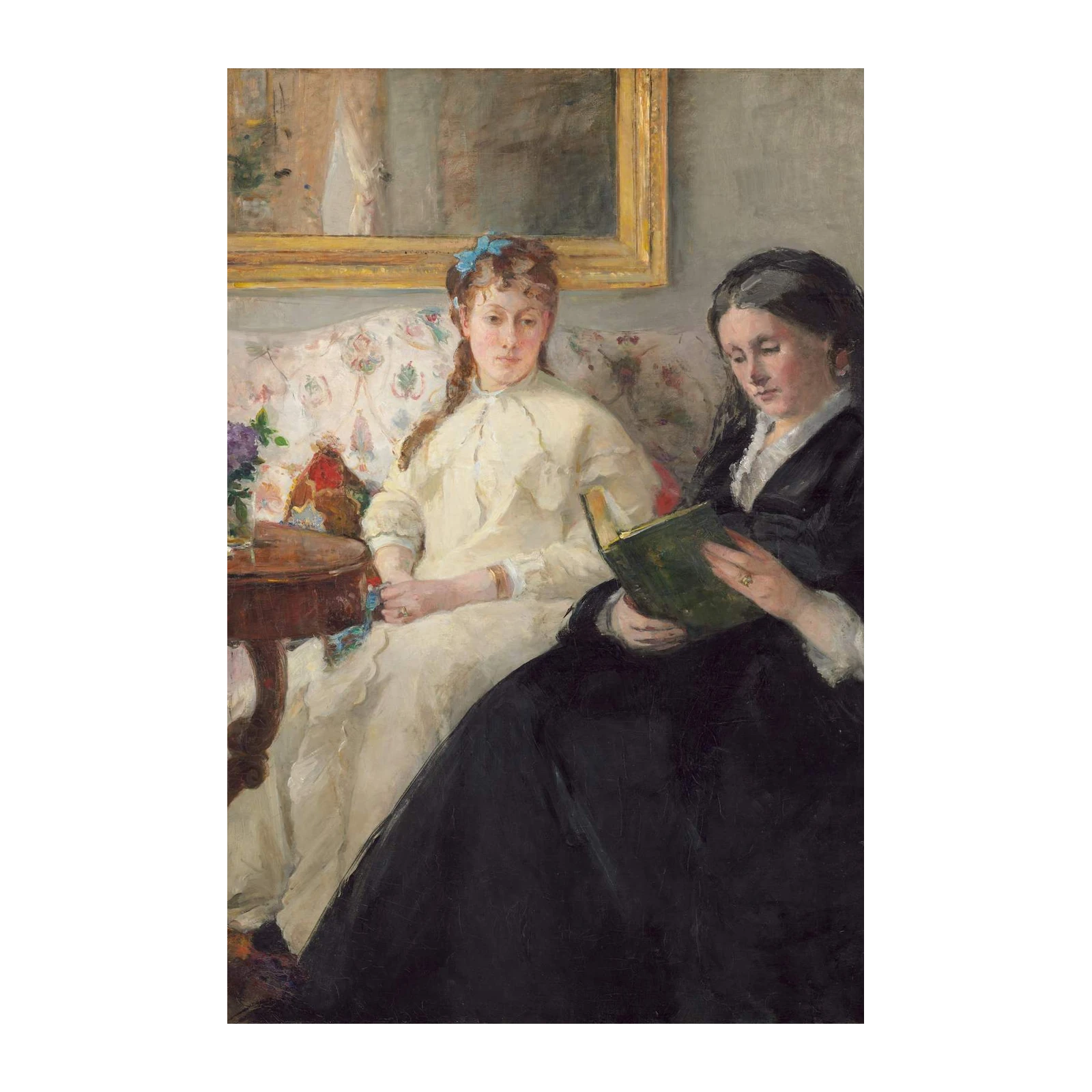 Elegant Reading Scene Wall Art