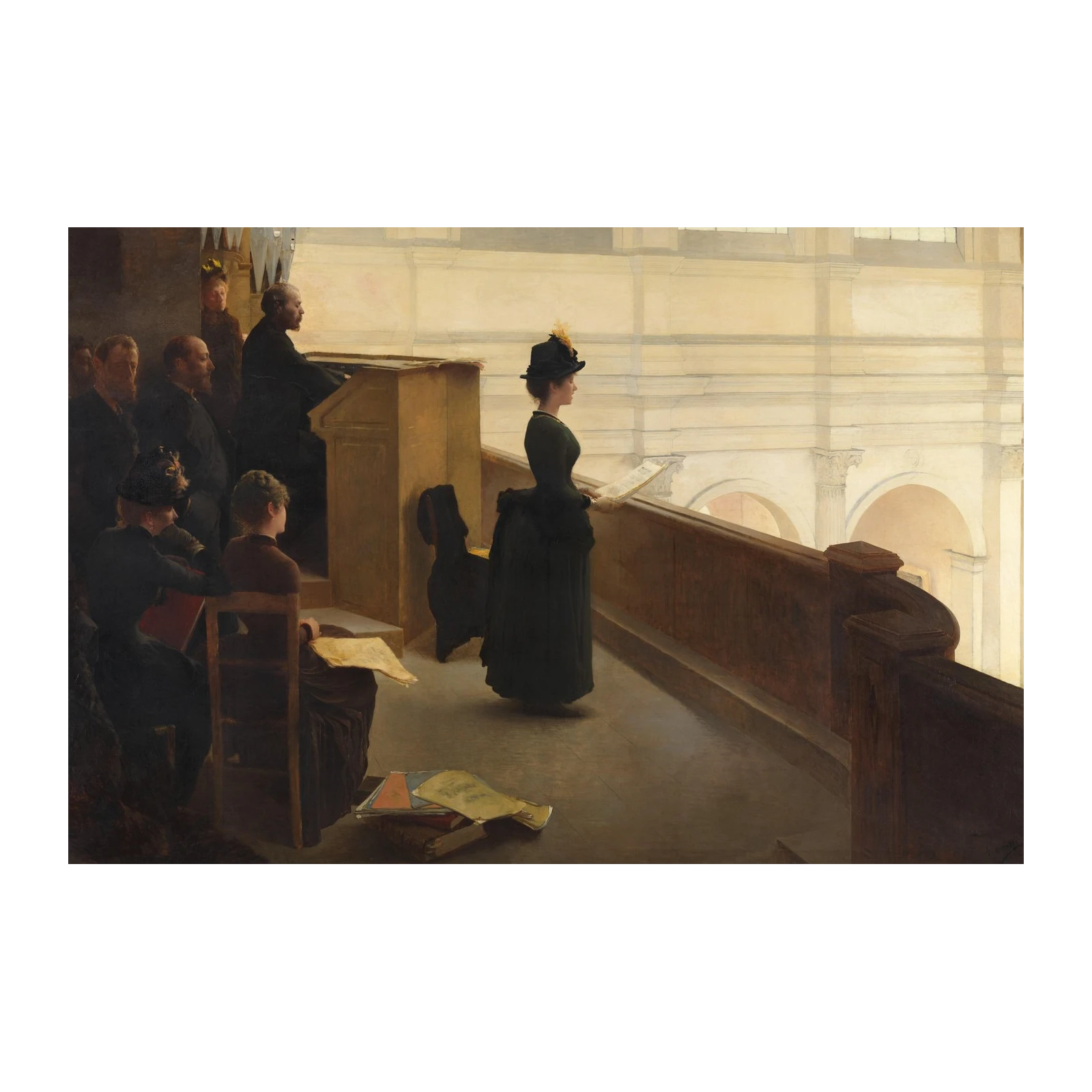 Elegant Choir Scene Vintage Wall Art Wall Art