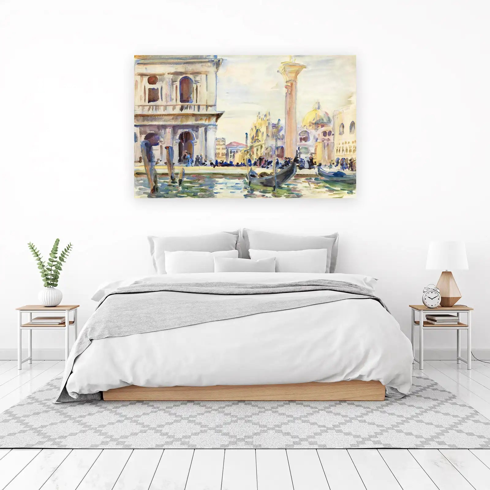 Venice Canal Watercolor Landscape Wall Art