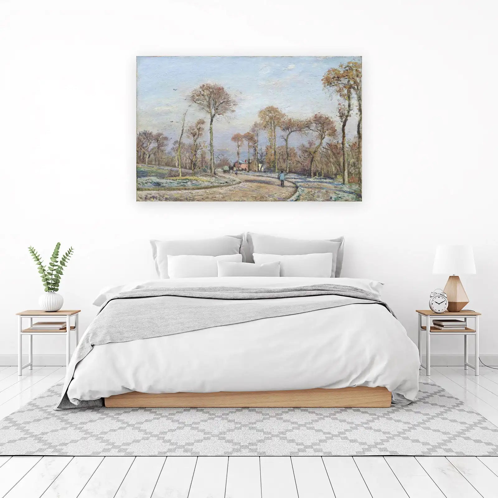 Winter Landscape Path Wall Art | Serene Nature Art