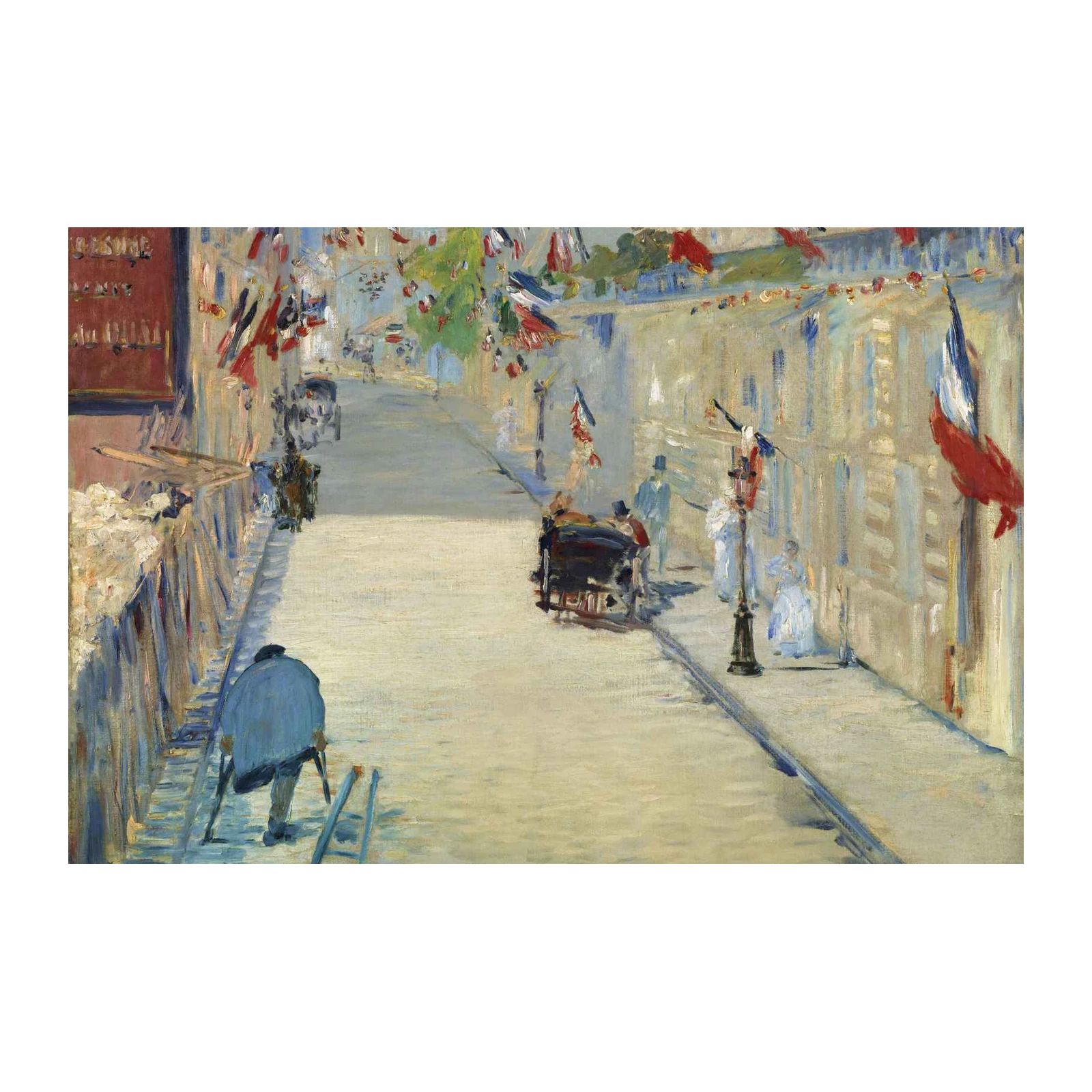 Parisian Street Scene Eiffel Tower Wall Art