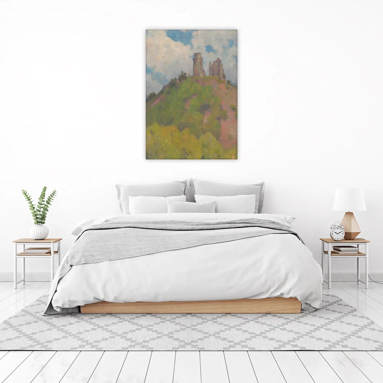 Historic Castle Hilltop Landscape Wall Art